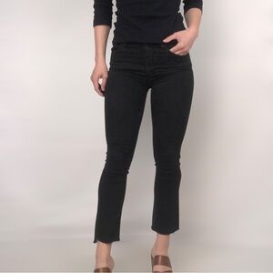 MOTHER Insider Crop Step Fray in‎ Not Guilty Black Size 24